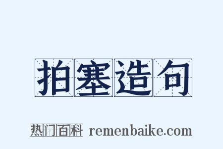 拍塞造句是什么意思的图片